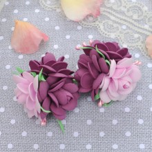 Бантик 016 "Пыльная роза"- пара 2 шт